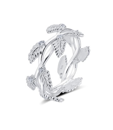 Beautiful Leaf Shaped Silver Ring NSR-4220